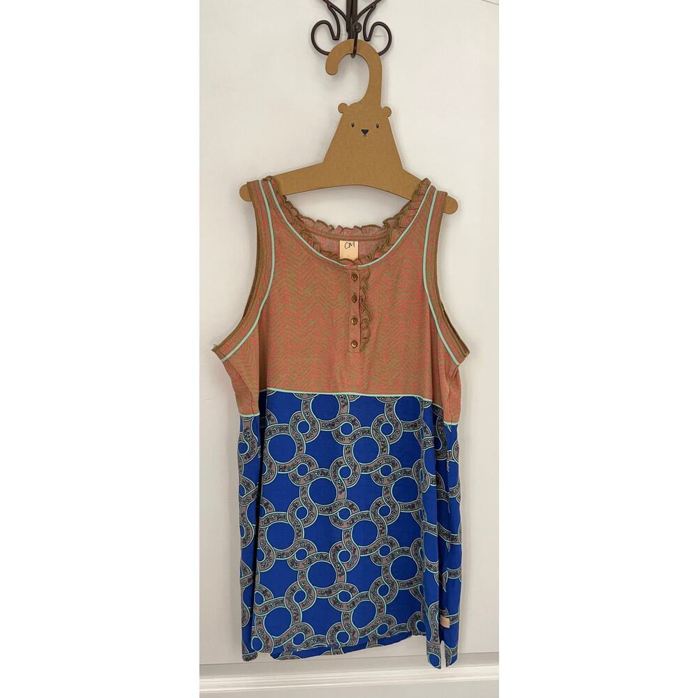 Scotch-Rbelle Ruffle Printed Girls Tank sz 16